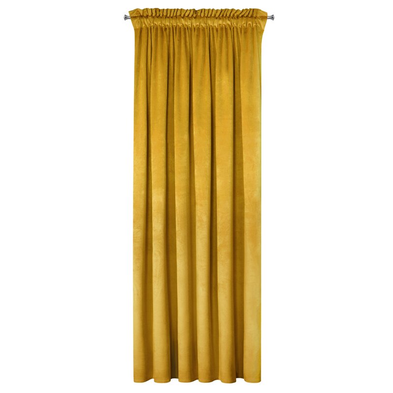 Zasłona gotowa musztardowa 140 x 270 cm – wprowadza przytulność