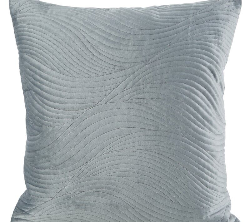Poszewka welwetowa RIA5 popielata 45 x 45 cm – doda przytulności