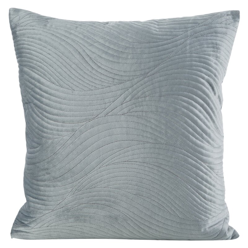 Poszewka welwetowa RIA5 popielata 45 x 45 cm – doda przytulności