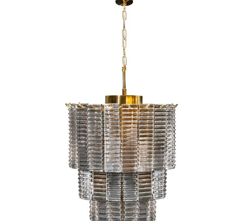 Lampa wisząca Dalia złota fi 42 x 50 cm – doda blasku wnętrzu