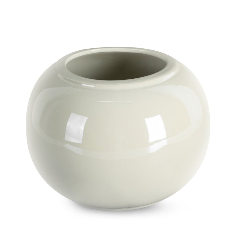 Wazon ceramiczny perłowy fi 22 x 16 cm – do dekoracji salonu