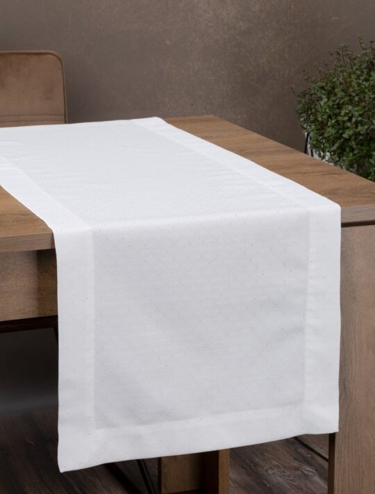 Bieżnik Ellen biały 40 x 200 cm – elegancki wystrój stołu