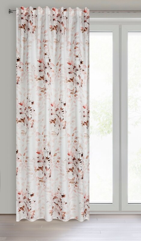 Zasłona gotowa D91 powdery różowa 140 X 270 CM – miękka i subtelna