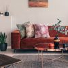 Poszewka len bordowy 45 x 45 cm – wprowadza głębię koloru