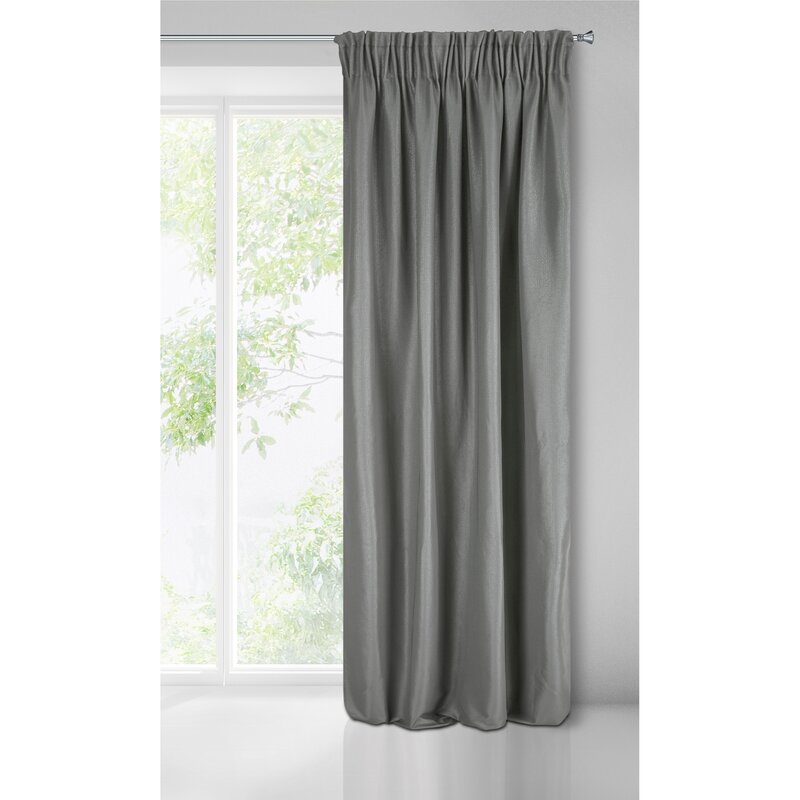 Zasłona gotowa Aggie ciemnobeżowa 140 X 270 cm – tworzy miękkie fale