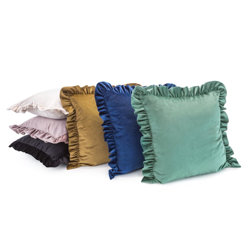 Poszewka velvet niebieska 45 x 45 cm – wprowadza luksus