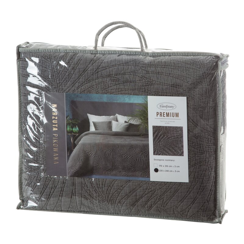 Narzuta Stone stalowa 170 x 210 cm – dodaje przytulności