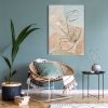 Obraz ręcznie malowany abstrakcyjna twarz beżowy 50 X 70 cm – do salonu i sypialni