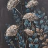 Obraz ręcznie malowany kwiatowy biały 80 X 60 cm – wprowadza subtelny urok
