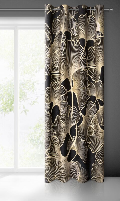 ZASŁONA GOTOWA VENUS 140 X 250 CM CZARNY