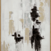 Obraz ręcznie malowany abstrakcyjny beżowy 60 X 80 cm – dla harmonii wnętrza