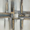 Obraz ręcznie malowany geometryczny beżowy 60 X 80 cm – spokój i harmonia