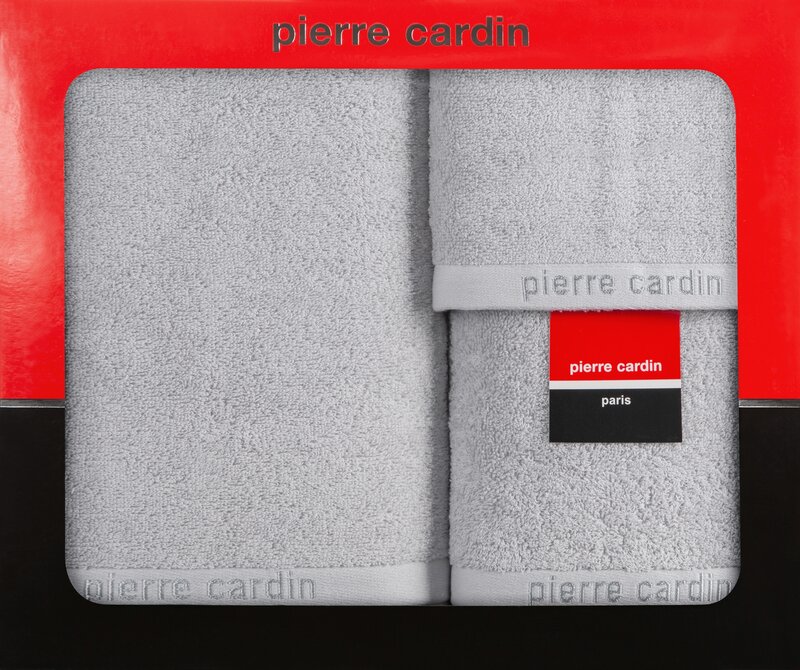 Komplet ręczników Pierre Cardin Evi srebrny 40 X 34 X 9 CM – miękki i chłonny