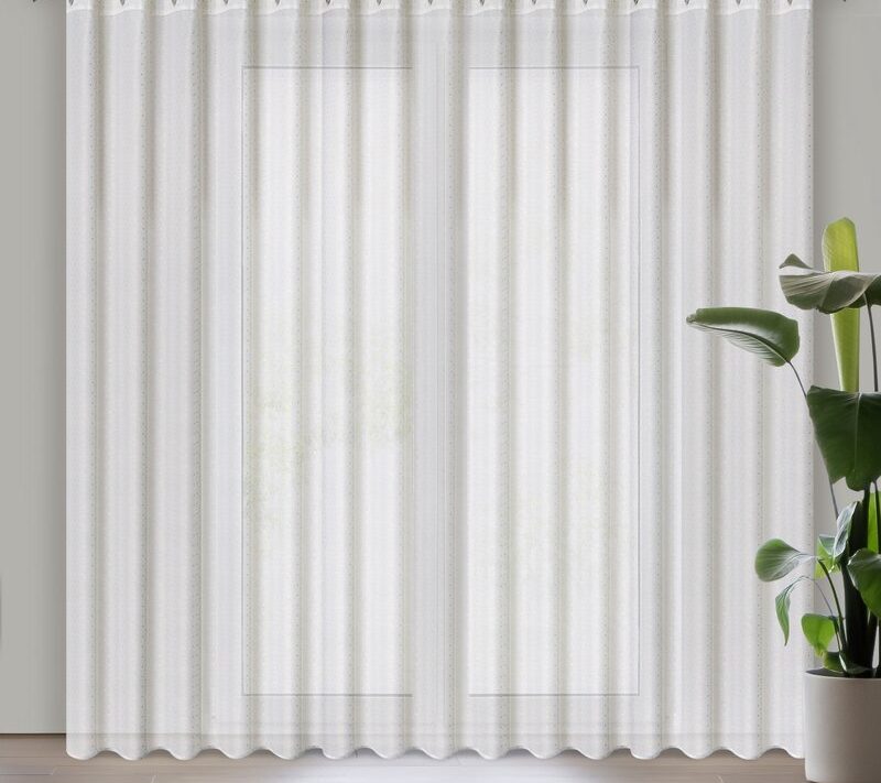 Zasłona gotowa Sibel biała 300 x 250 cm – rozświetla wnętrze