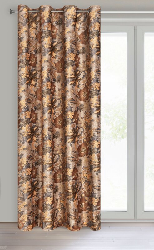 Zasłona gotowa rudy 140 x 250 cm – wprowadza ciepło