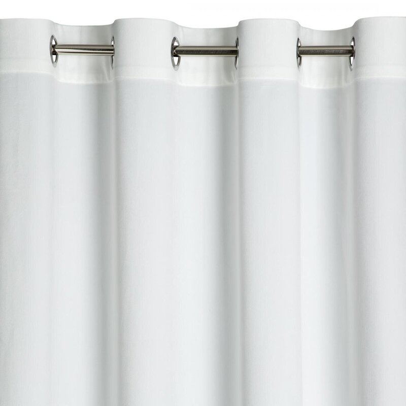 Zasłona gotowa biała 140 x 250 cm – zaciemnia i wycisza