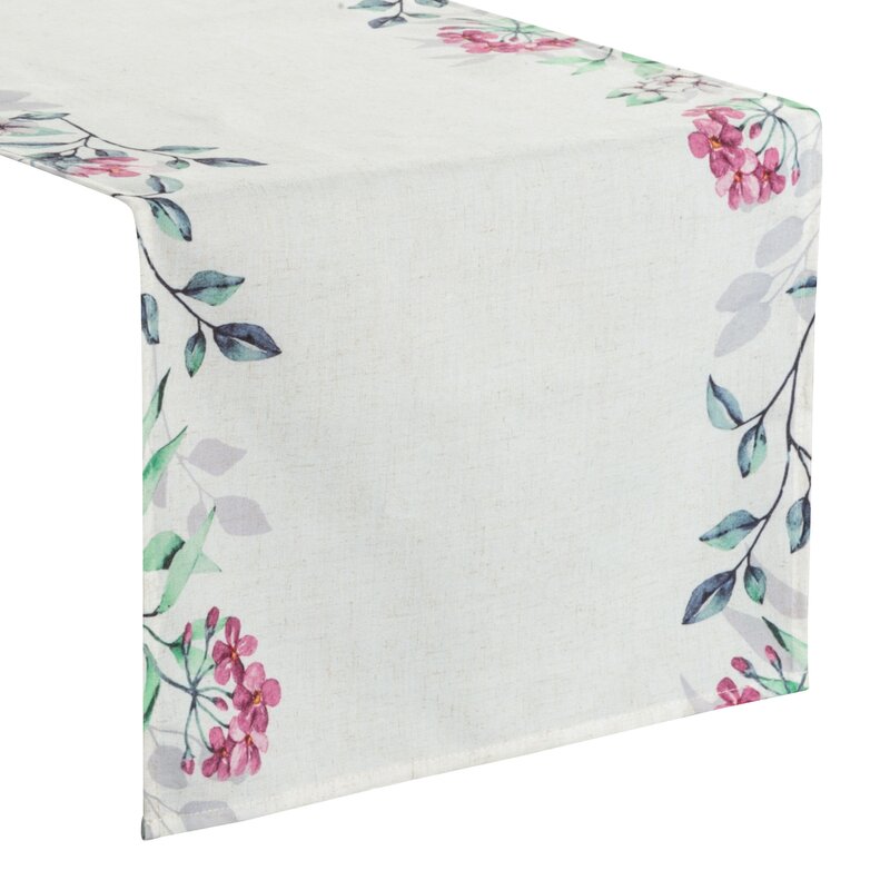 OBRUS LILIA 40 X 180 CM BIAŁY