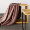 Koc flanelowy Cindy ceglasty 200 x 220 cm – idealny na jesień