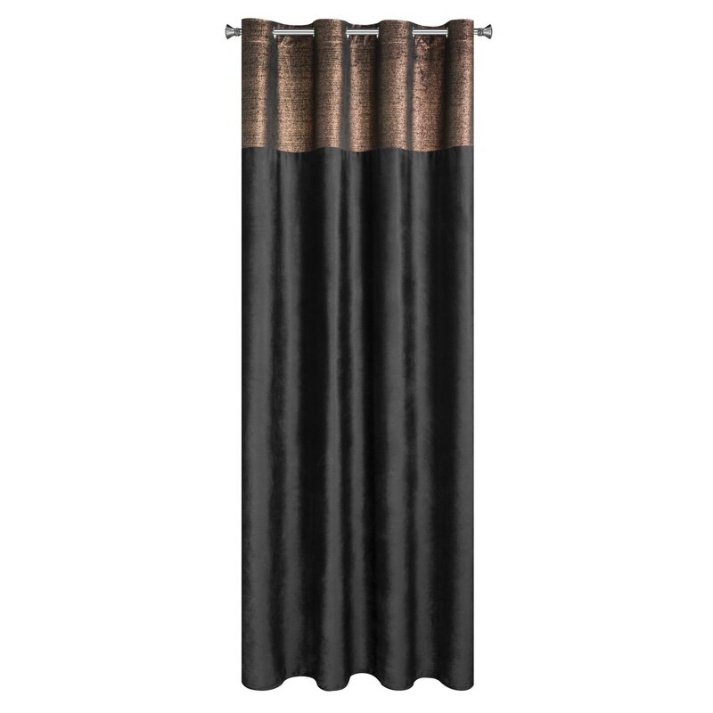 ZASŁONA GOTOWA PERI 140 X 250 CM CZARNY