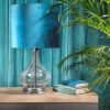 Lampa stołowa Kim turkusowa fi 32 x 61 cm – tworzy przytulną atmosferę