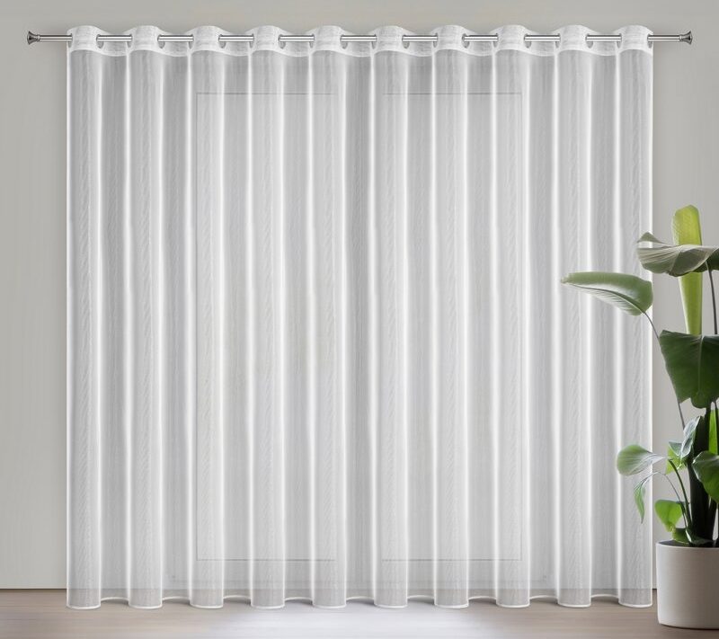 Firana gotowa ESEL biała 400 x 250 cm – rozświetla wnętrze