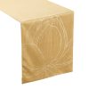 Obrus błyszczący Blink miodowy 35 x 220 cm – wprowadza ciepło