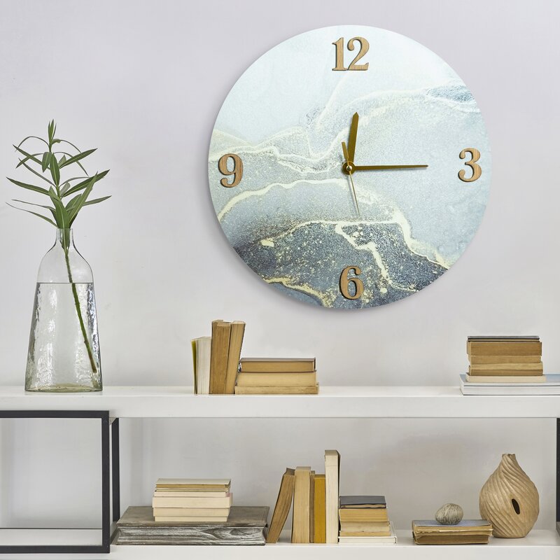 Zegar ścienny abstrakcja srebrny 60 x 5 cm – doda charakteru wnętrzu