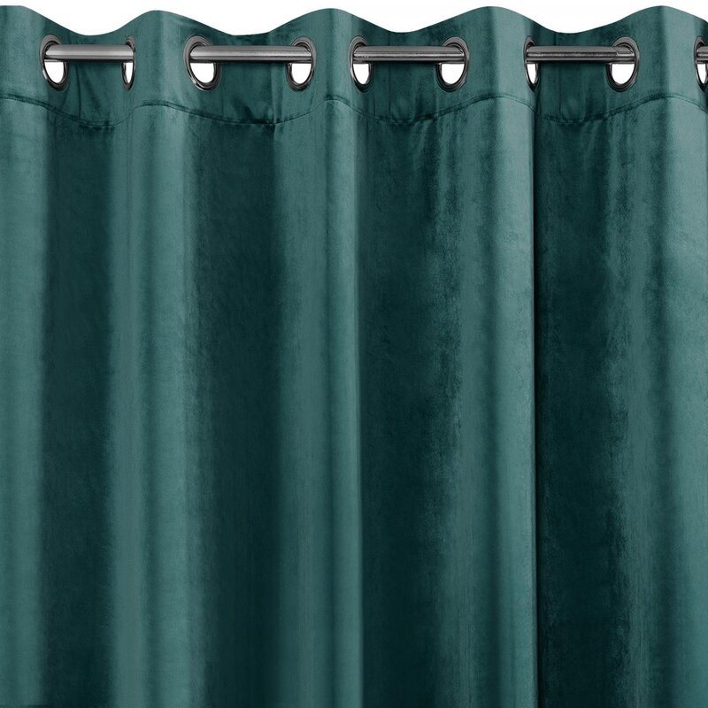 Zasłona gotowa Villa ciemnoturkusowa 140 x 250 cm – zaciemniająca i stylowa