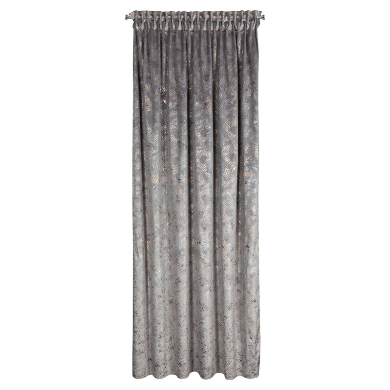 Zasłona gotowa Tulia stalowa 135 x 270 cm – zaciemnia pomieszczenie
