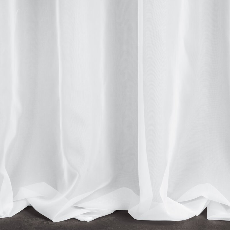 Firana gotowa Simone biała 140 X 300 cm – z miękkiego woalu