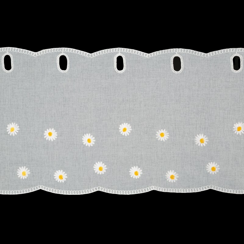 Firana gotowa Bellis biała 150 x 40 cm – rozprasza światło