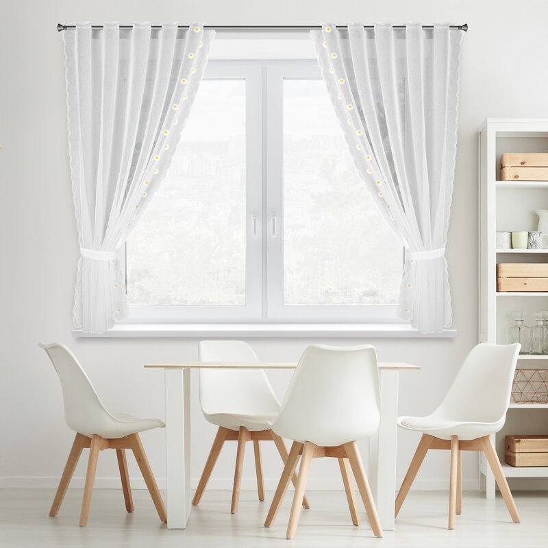 Firana gotowa Bellis biała 140 x 180 cm – rozprasza światło