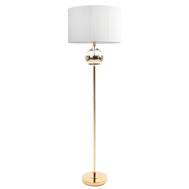 Lampa podłogowa Caroline biała O 50 x 159 cm – tworzy przytulny nastrój