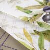 Komplet ściereczek kuchennych 3szt 50x75 cm bawełniany kolor biały, zielony 200 g/m2 OLIVE – stylowy dodatek