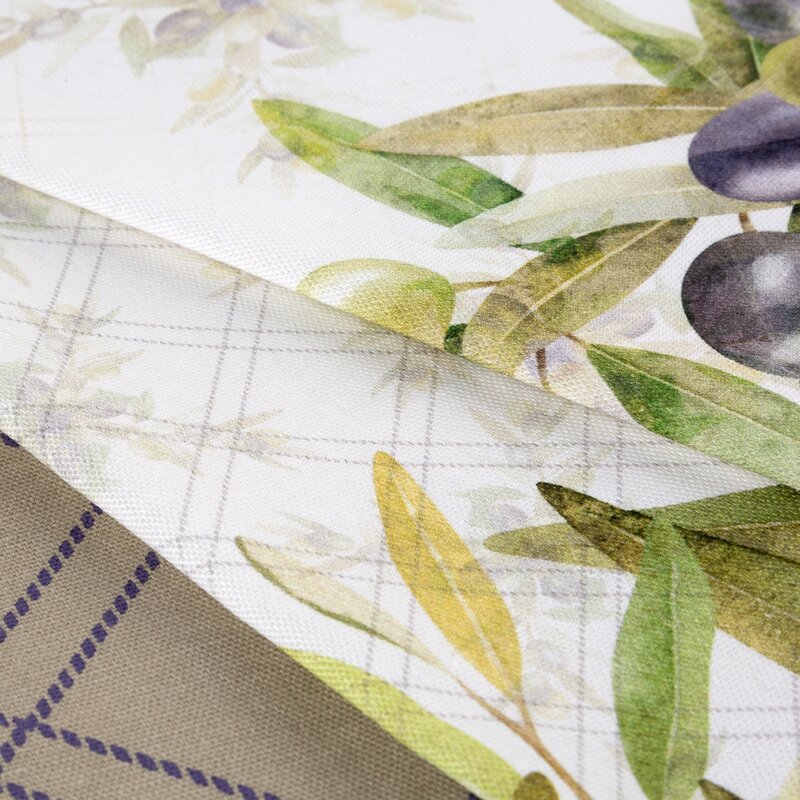 Komplet ściereczek kuchennych 3szt 50x75 cm bawełniany kolor biały, zielony 200 g/m2 OLIVE – stylowy dodatek
