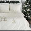Pościel świąteczna Snowflake beżowa 160 x 200 cm – idealna na prezent