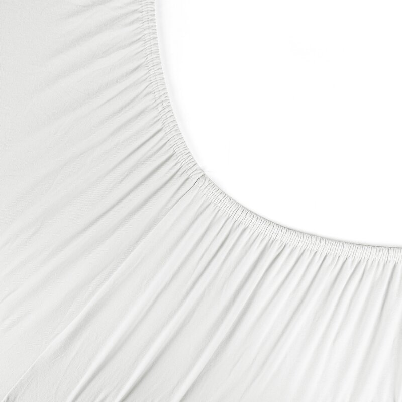 Prześcieradło jersey kremowe 220 x 200 x 30 cm – gładkie i miękkie