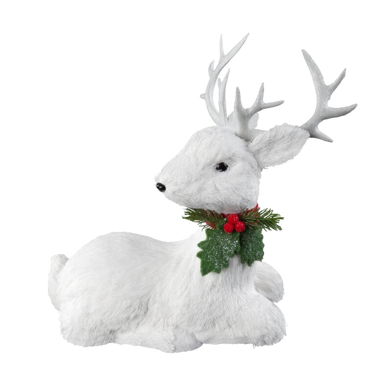 Figurka świąteczna biała 40 x 15 x 30 cm – idealna dekoracja