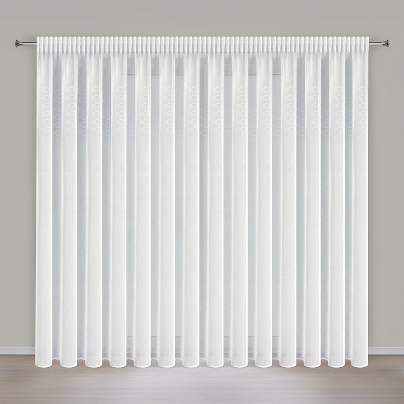 Firana gotowa Kleo biała 345 x 260 cm – rozprasza światło