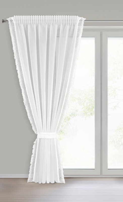 Zasłona gotowa Kira biała 140 x 270 cm – doda uroku wnętrzu
