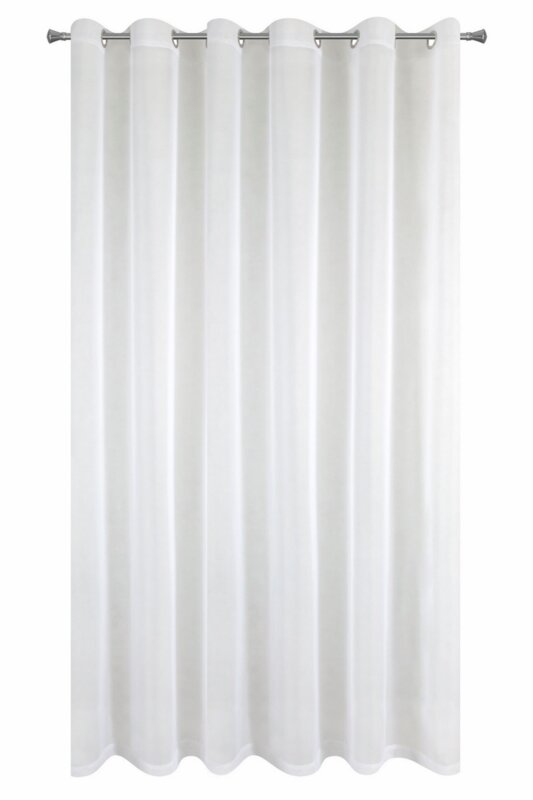Firana gotowa biała 200 x 250 cm – miękki woal