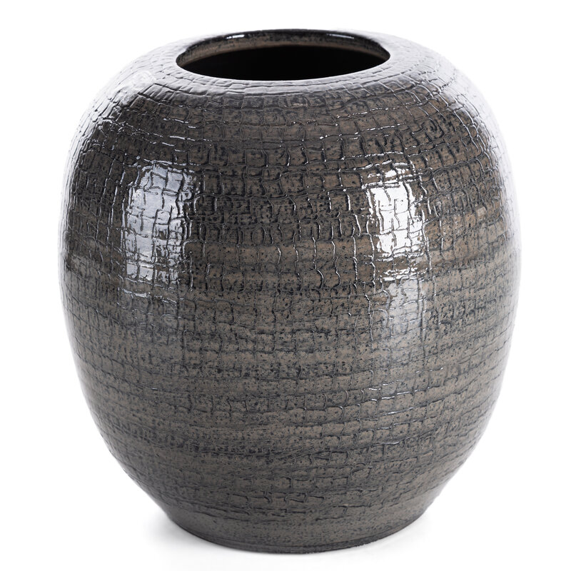 CERAMIKA O 22 X 22 CM CIEMNOSZARY