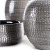 CERAMIKA O 19 X 19 CM CIEMNOSZARY