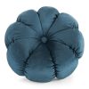 Poszewka dekoracyjna Flower niebieska O 37 cm – miękka w dotyku
