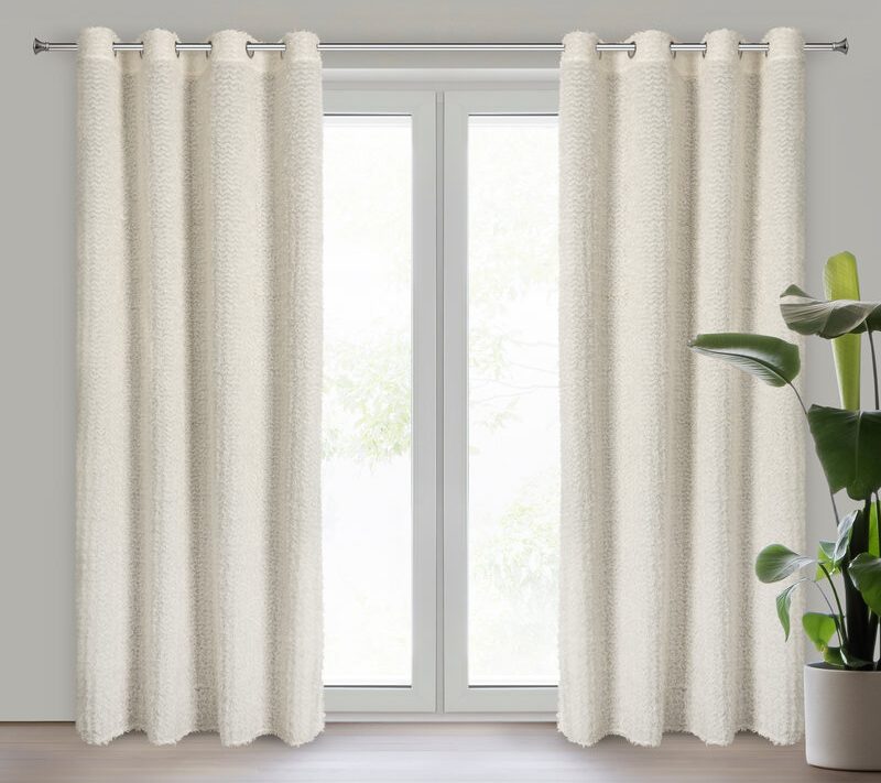 Zasłona gotowa Eva Minge kremowa 135 x 250 cm – wprowadza przytulność
