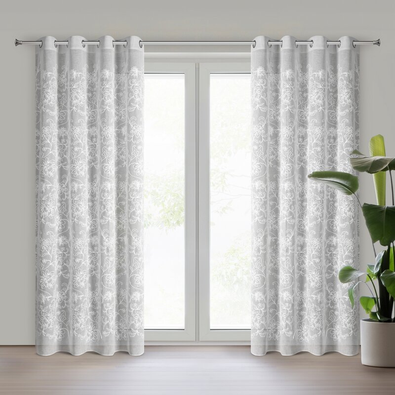Zasłona gotowa Lily biała 140 x 250 cm – rozjaśnia wnętrze