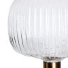 Lampa stołowa Luka biała 32 X 65 cm – marmur i szkło ryflowane