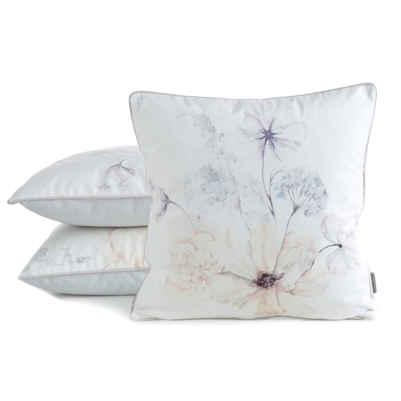 Poszewka velvet kremowa 45 x 45 cm – dodatek do salonu
