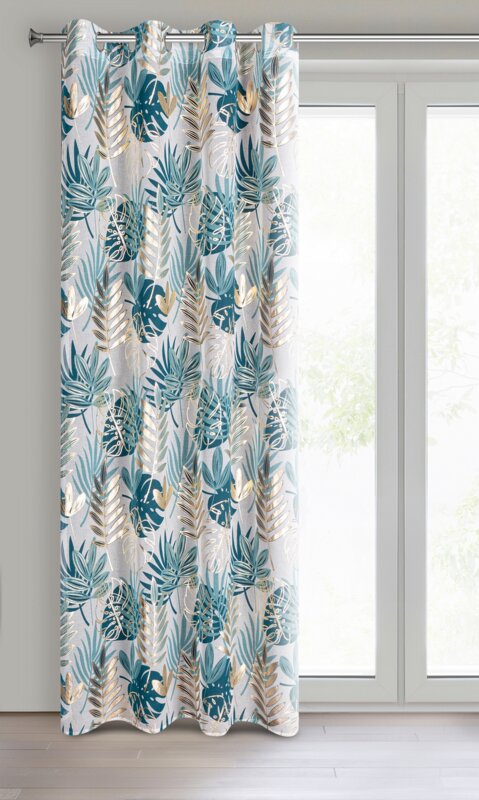 Zasłona gotowa Keri turkusowa 140 x 250 cm – zaciemnia pomieszczenie