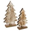 Figurka świąteczna brązowa 12 x 5 x 21 cm – drewniana dekoracja